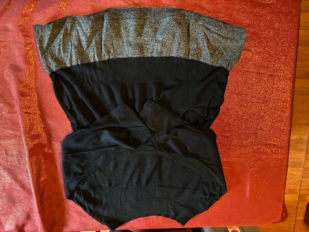 Angel of North Dress Womens L Strapless Knot Front Black Gray Metallic Top